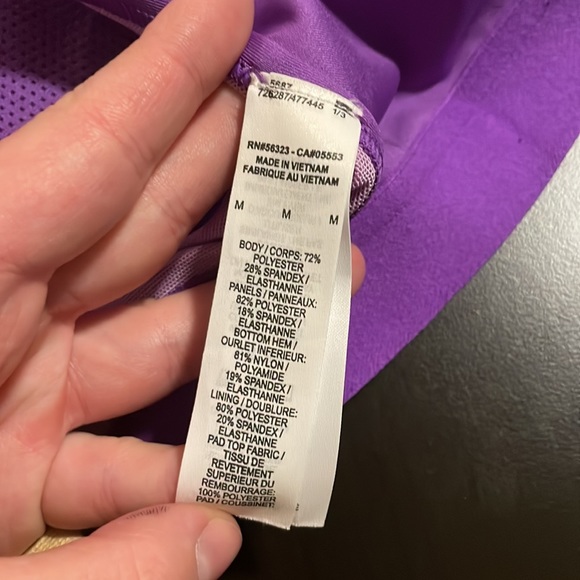 NIKE PURPLE RACER BACK SPORTS BRA WITH MESH DETAILING - Picture 4 of 8